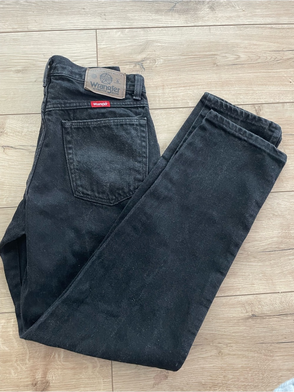 VTG Wrangler Black Jeans Made in USA 28x30